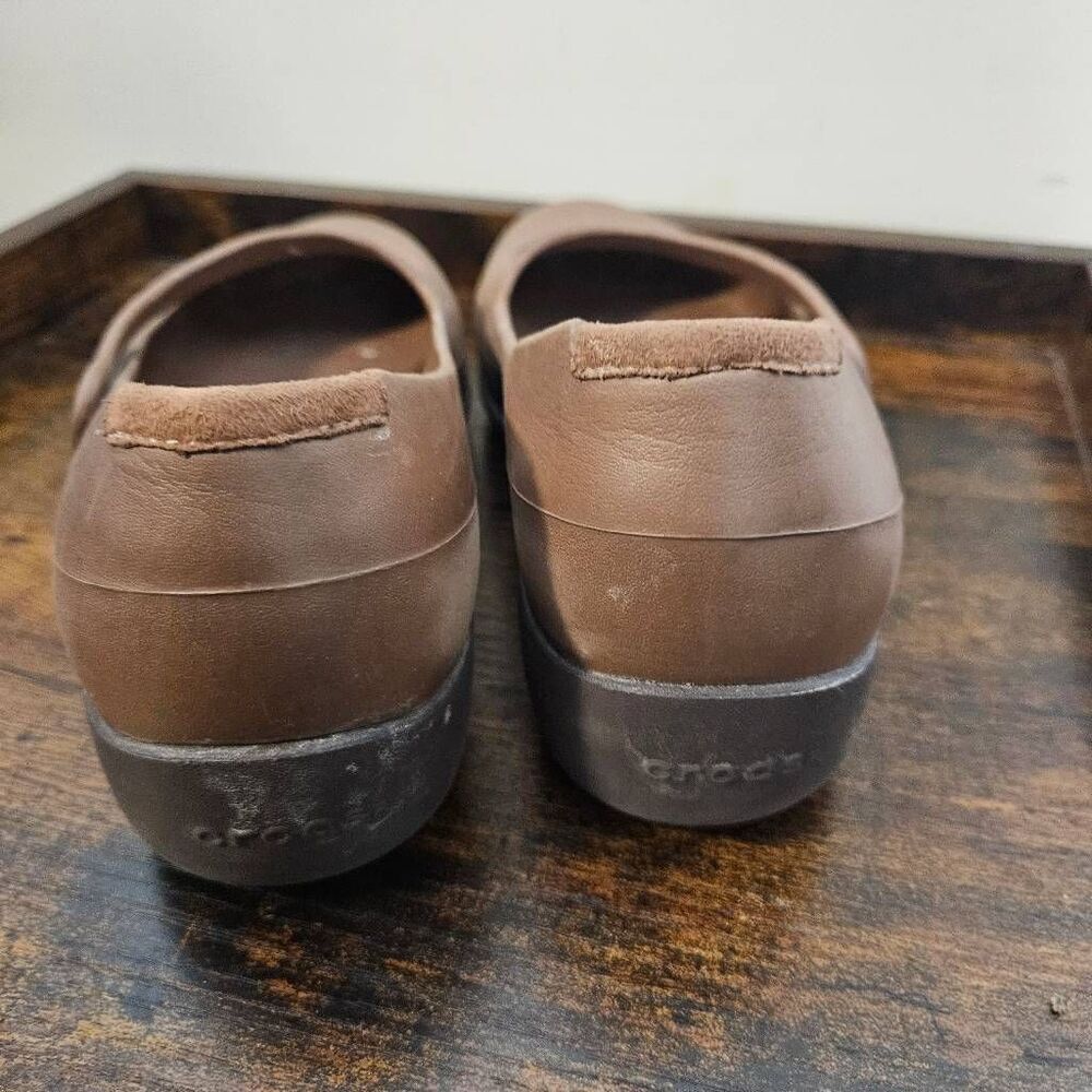Crocs Croslite Comfort Clogs Maryjane Slip-on Shoes Women's Brown Size 8 - Picture 5 of 6